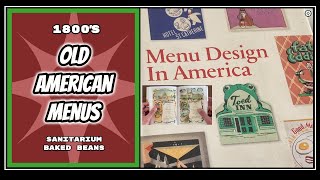 menus of early america