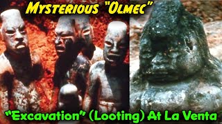 Highly Advanced “Olmec” / 1955 Looting “Excavation” of La Venta  in Color / Artifacts & Architecture