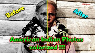 PART #21 – Real American Indian Photos Colorized For The First Time Ever ! Flute Music Meditation